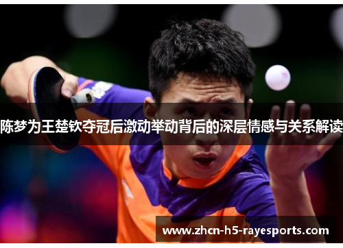 陈梦为王楚钦夺冠后激动举动背后的深层情感与关系解读 陈梦为王楚钦夺冠后激动举动背后的深层情感与关系解读